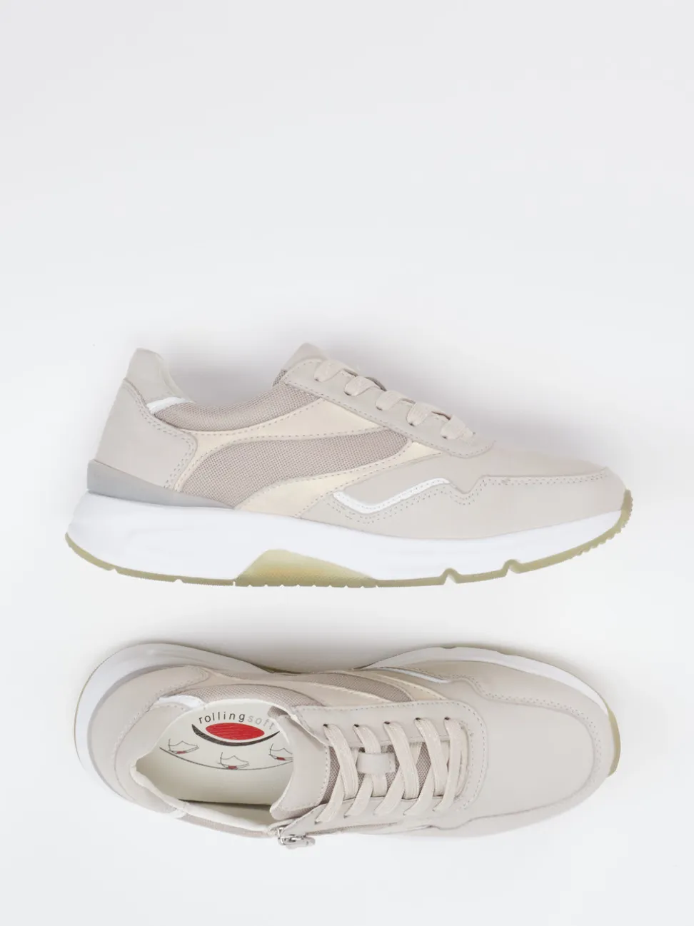 Gabor Comfort – Sneaker aus Nubukleder Beige