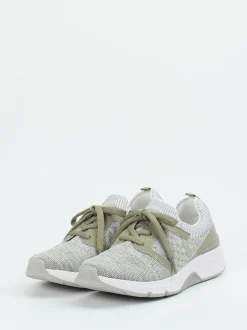 Gabor Comfort – Sneaker aus gestricktem Textil salbeigrün
