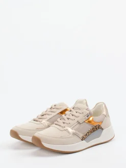 Gabor Comfort – Sneaker aus Veloursleder beige