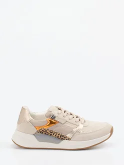 Gabor Comfort – Sneaker aus Veloursleder beige