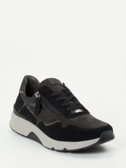 Gabor Comfort – Sneaker aus Veloursleder in Grau