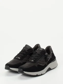Gabor Comfort – Sneaker aus Veloursleder in Grau