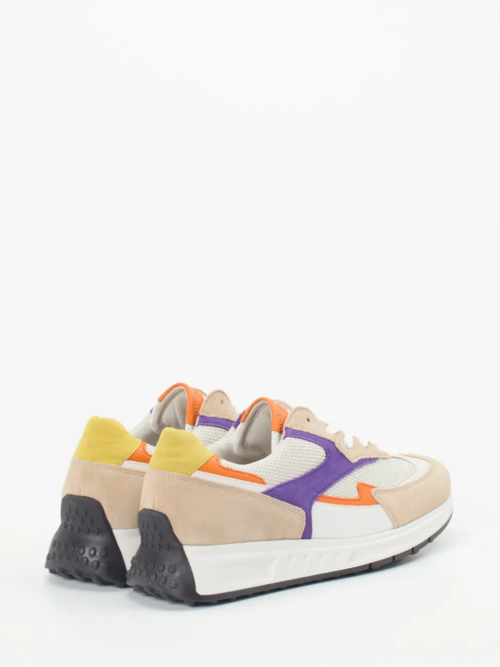 Gabor Comfort – Sneaker aus Veloursleder Beige-Multi