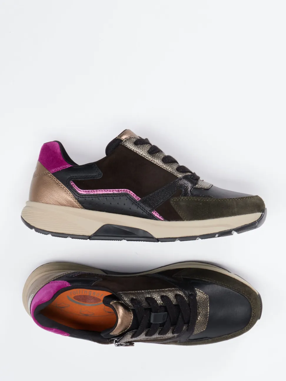 Gabor Comfort – Sneaker aus Velours- und Glattleder