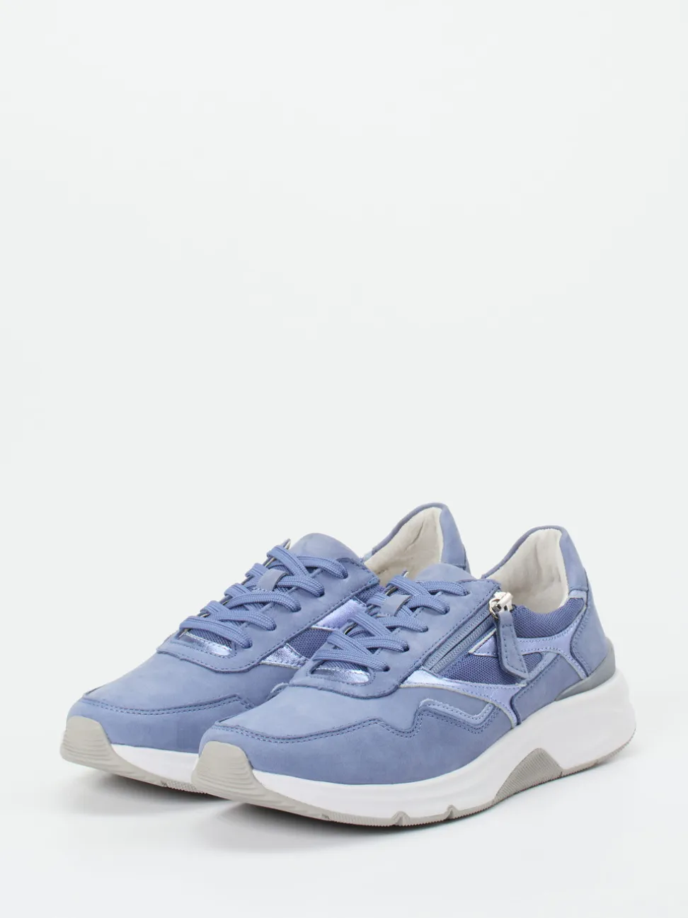 Gabor Comfort – Sneaker aus Nubukleder Lavendelblau