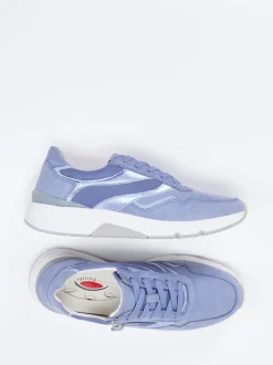Gabor Comfort – Sneaker aus Nubukleder Lavendelblau
