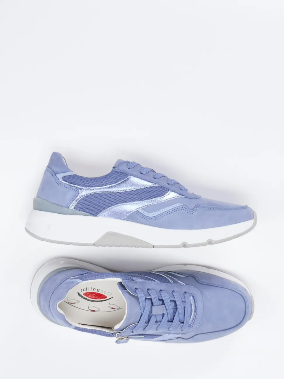 Gabor Comfort – Sneaker aus Nubukleder Lavendelblau