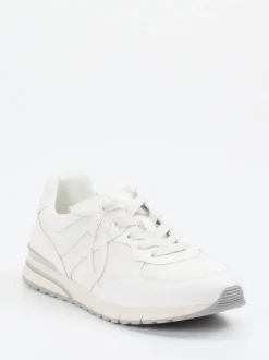 Gabor Comfort – Sneaker aus Kalbleder und Mesh Offwhite