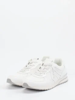 Gabor Comfort – Sneaker aus Kalbleder und Mesh Offwhite