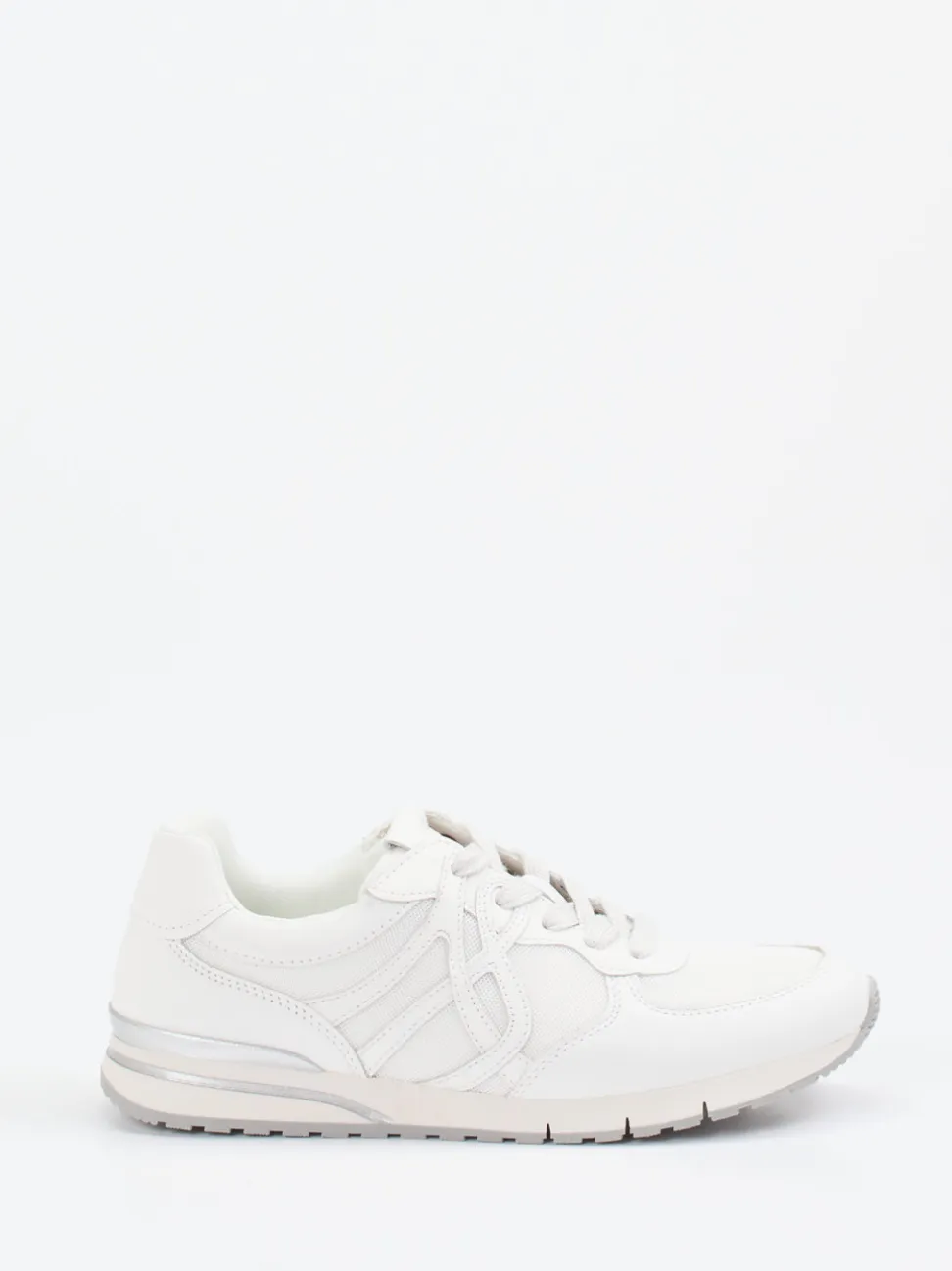 Gabor Comfort – Sneaker aus Kalbleder und Mesh Offwhite