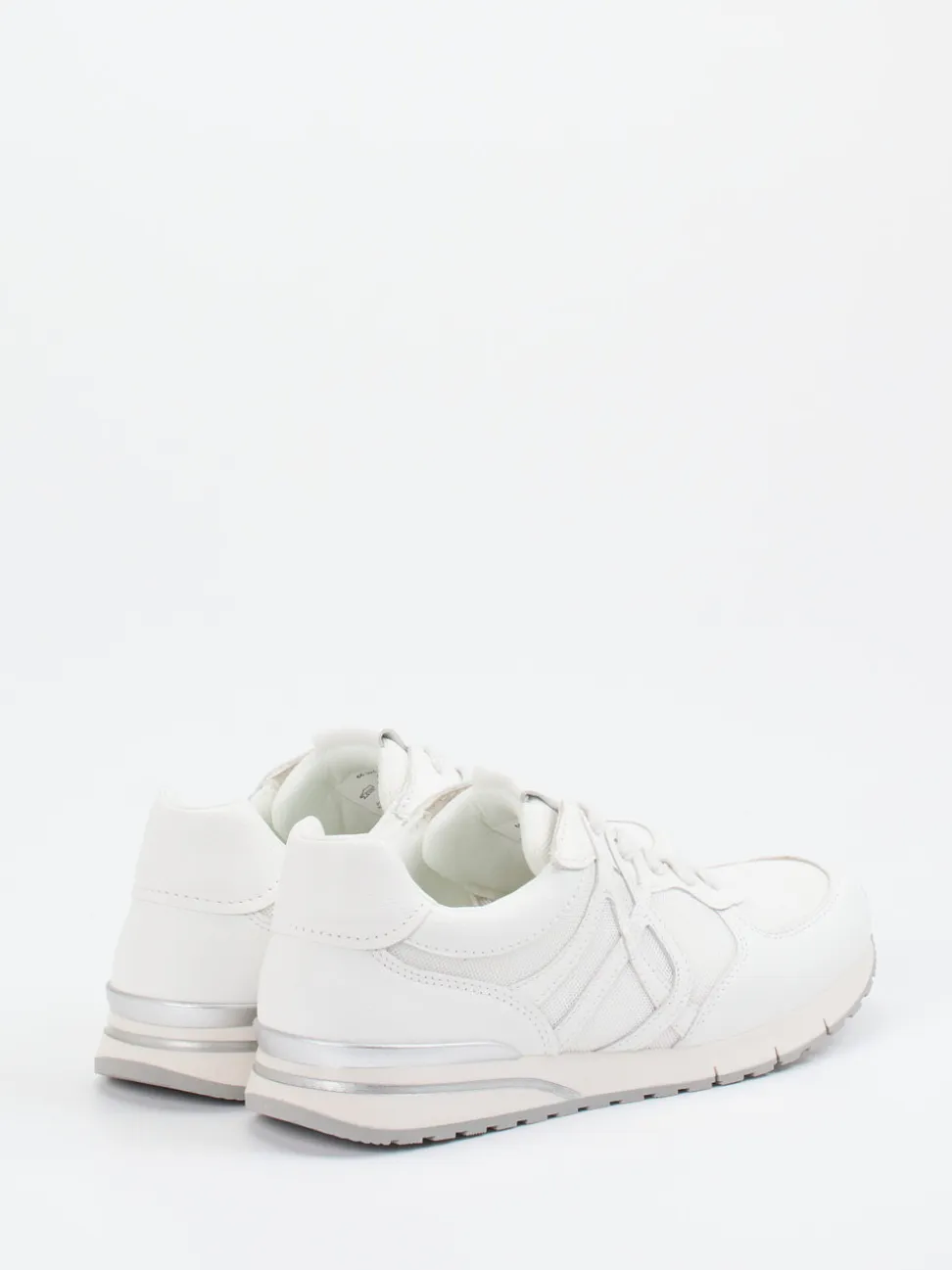 Gabor Comfort – Sneaker aus Kalbleder und Mesh Offwhite