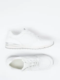 Gabor Comfort – Sneaker aus Kalbleder und Mesh Offwhite