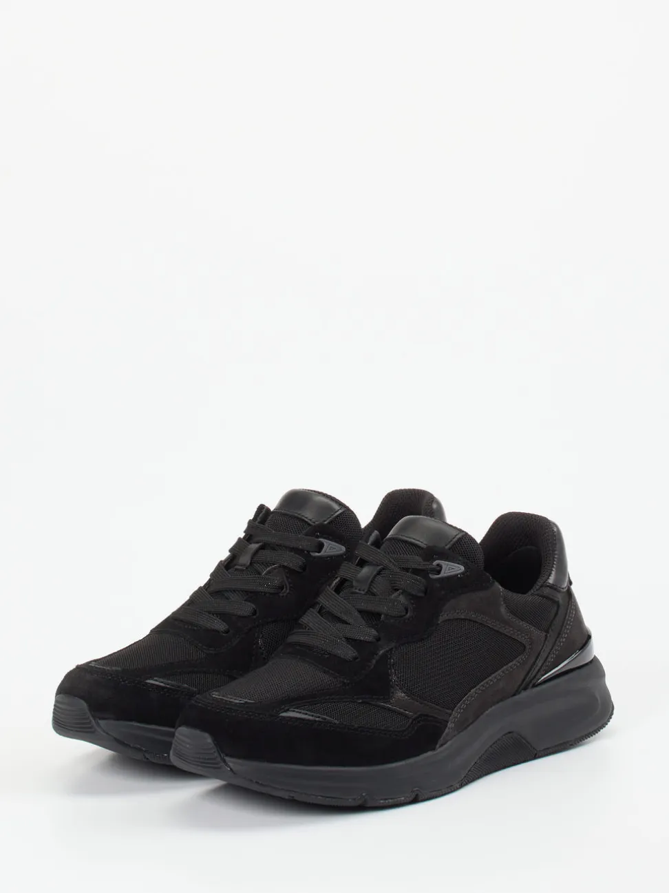Gabor Comfort – Sneaker aus Veloursleder schwarz