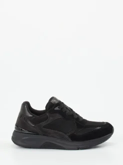 Gabor Comfort – Sneaker aus Veloursleder schwarz