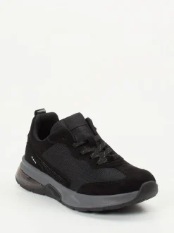 Gabor Comfort – Sneaker aus Veloursleder und Mesh schwarz