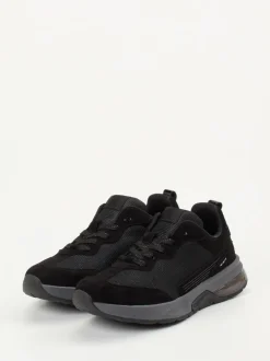 Gabor Comfort – Sneaker aus Veloursleder und Mesh schwarz