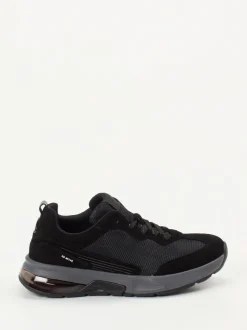 Gabor Comfort – Sneaker aus Veloursleder und Mesh schwarz