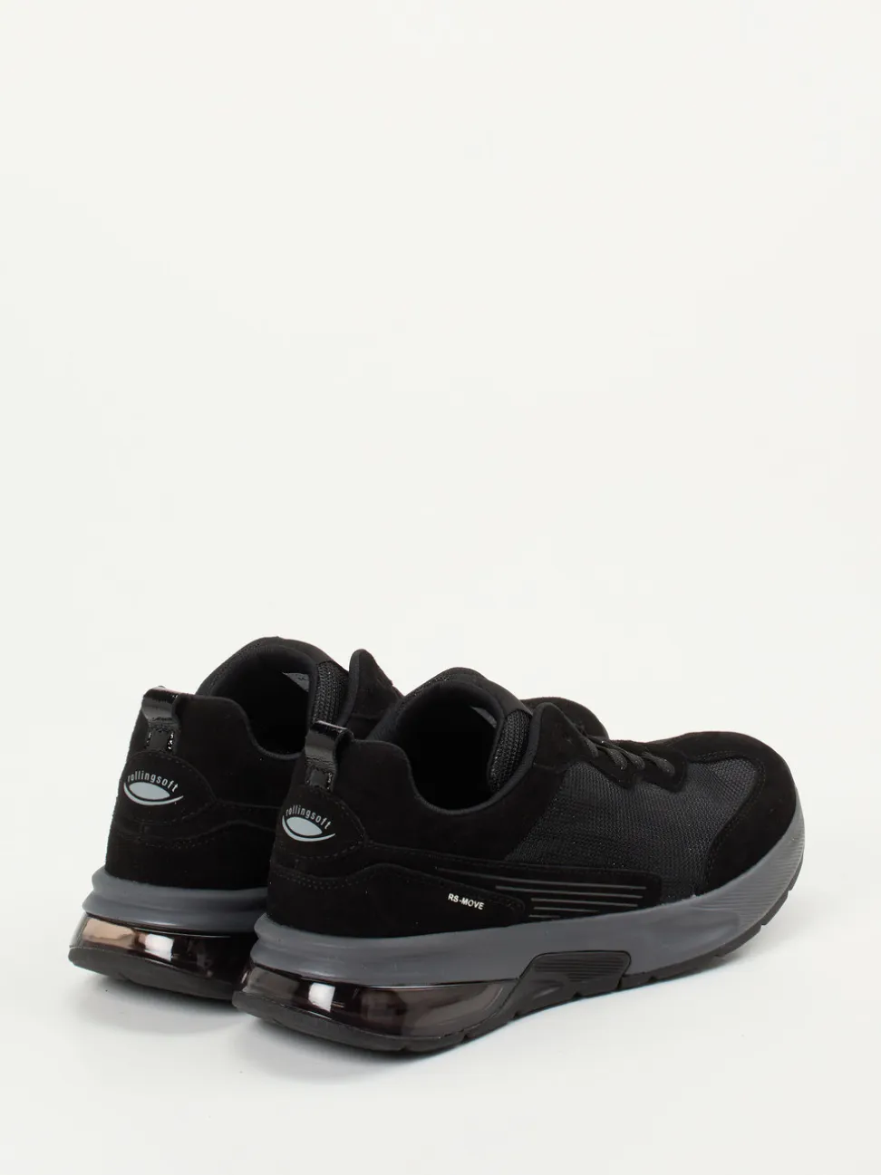 Gabor Comfort – Sneaker aus Veloursleder und Mesh schwarz