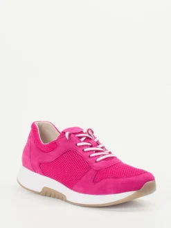 Gabor Comfort – Sneaker aus Veloursleder pink