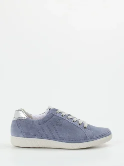Gabor Comfort – Sneaker aus Veloursleder jeansblau