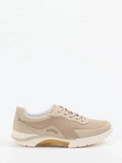 Gabor Comfort – Sneaker aus Textil und Mesh beige