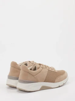 Gabor Comfort – Sneaker aus Veloursleder und Textil beige