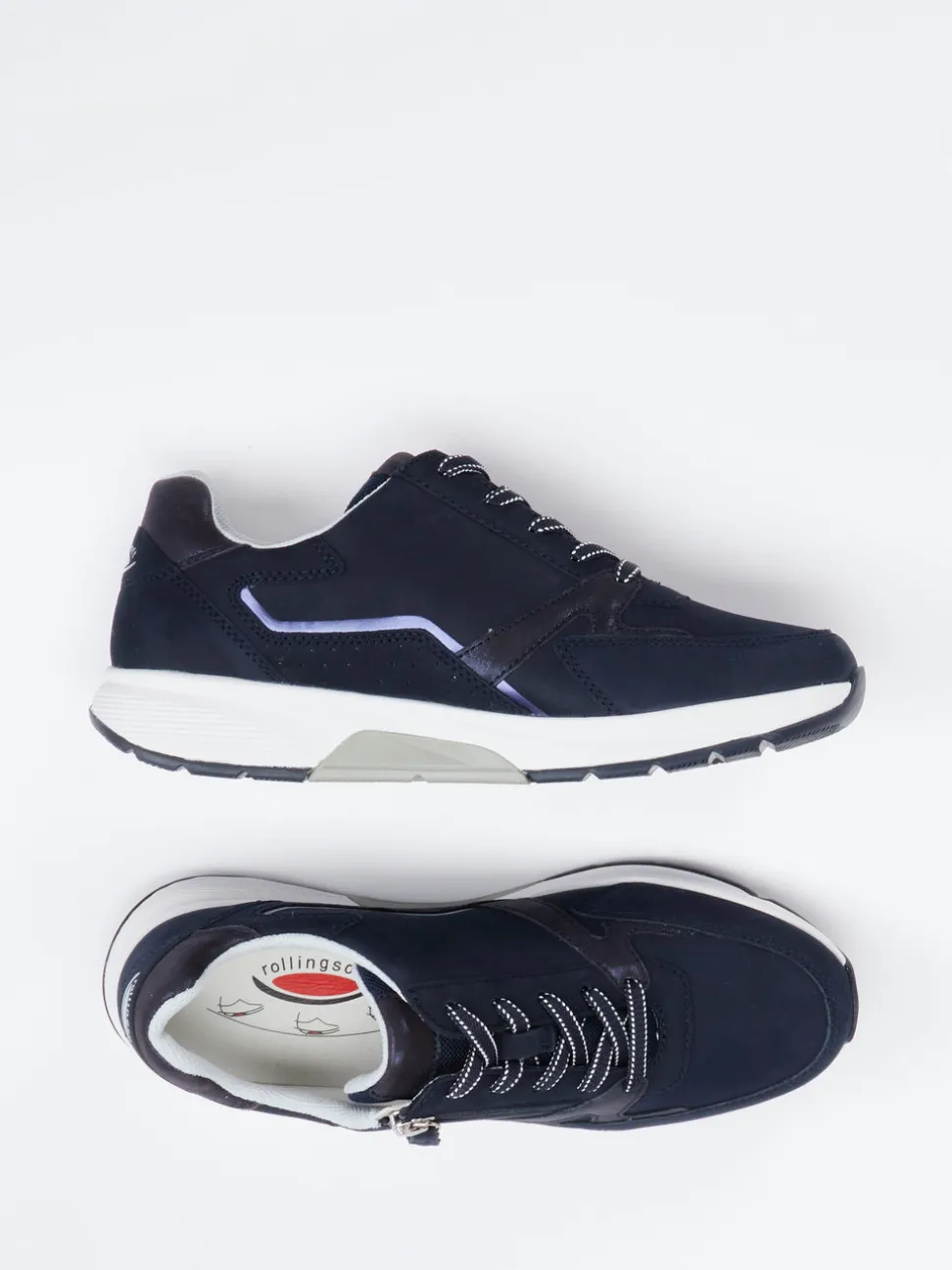 Gabor Comfort – Sneaker aus Nubukleder Dunkelblau