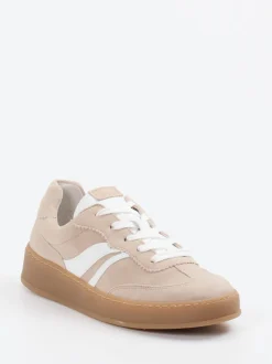 Gabor Comfort – Sneaker aus Veloursleder beige
