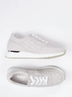 Gabor Comfort – Sneaker aus Nubukleder in Flechtoptik