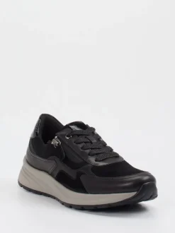 Gabor Comfort – Sneaker aus Veloursleder Schwarz