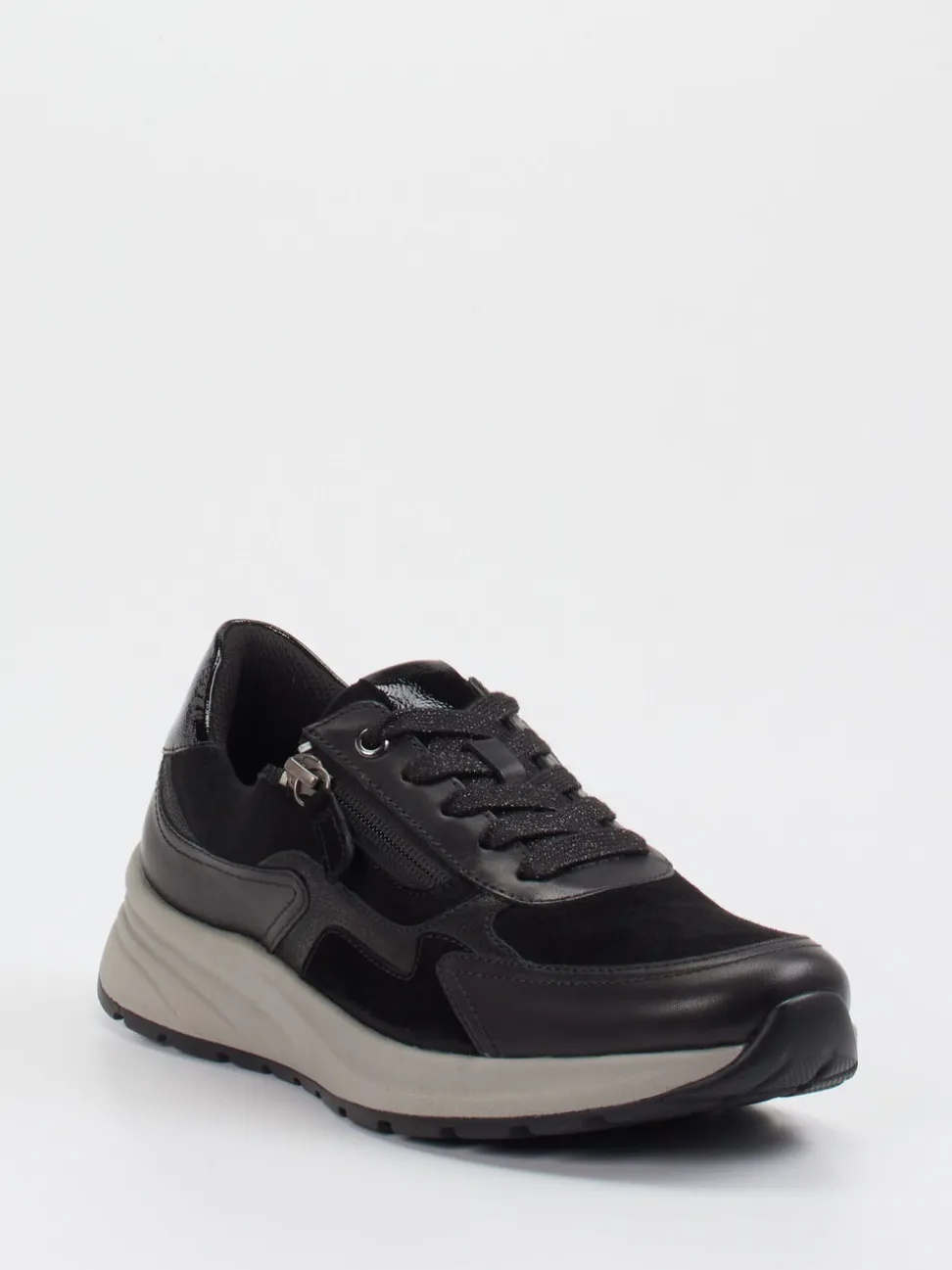 Gabor Comfort – Sneaker aus Veloursleder Schwarz