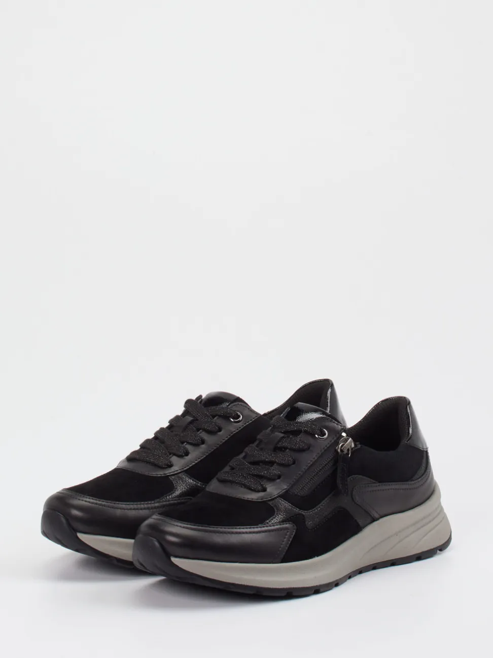 Gabor Comfort – Sneaker aus Veloursleder Schwarz