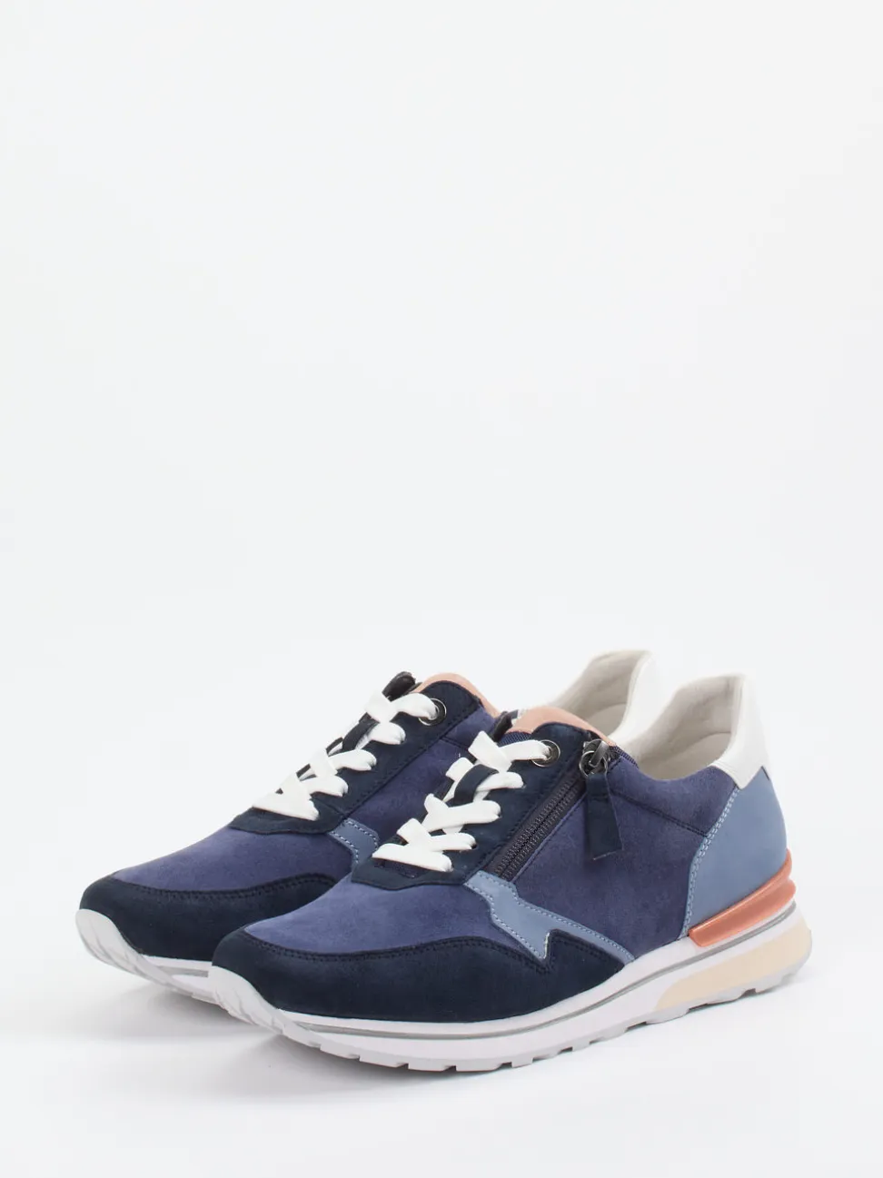 Gabor Comfort – Sneaker aus Veloursleder in Blau