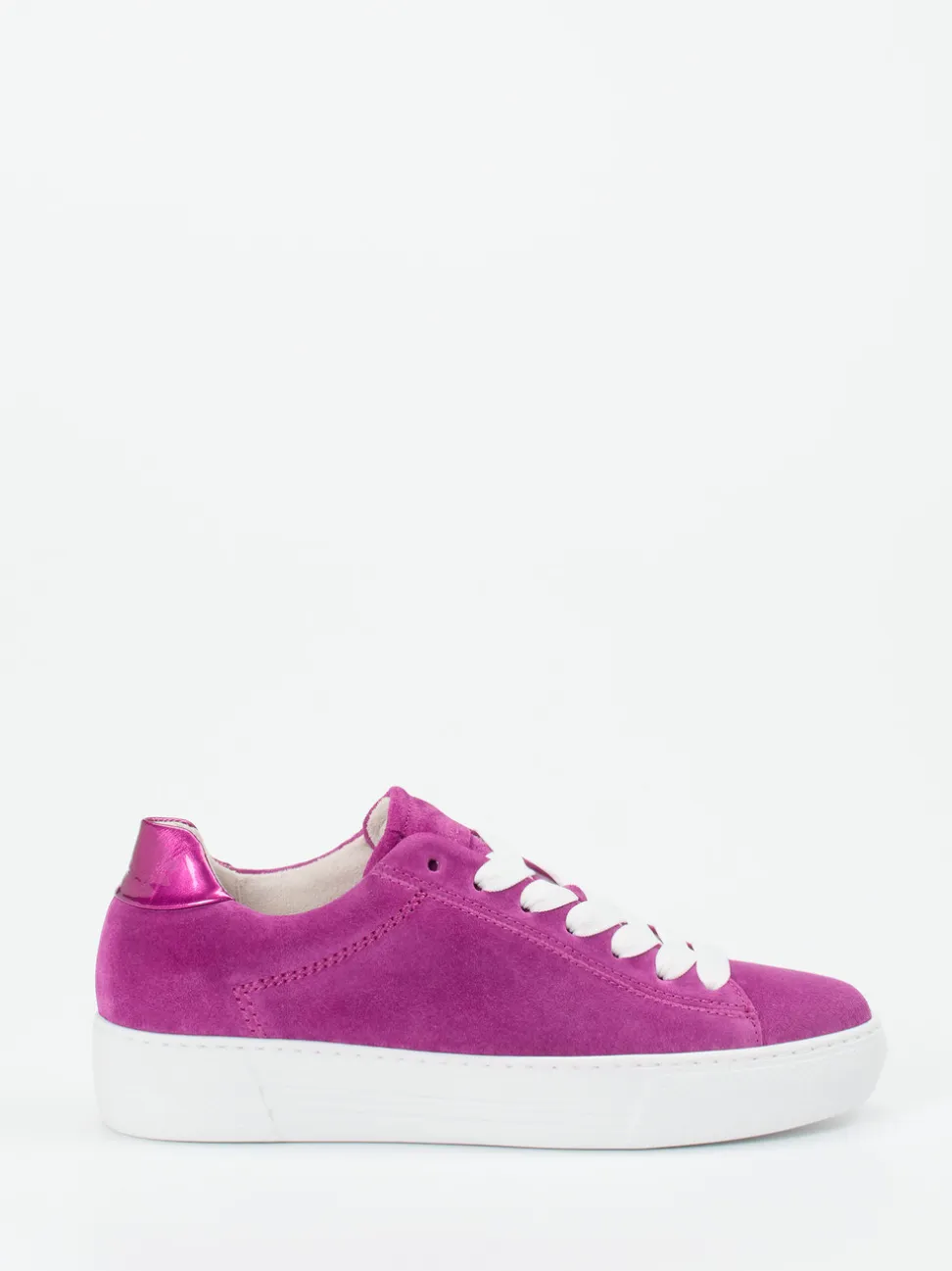 Gabor Comfort – Sneaker aus Veloursleder Pinkviolett
