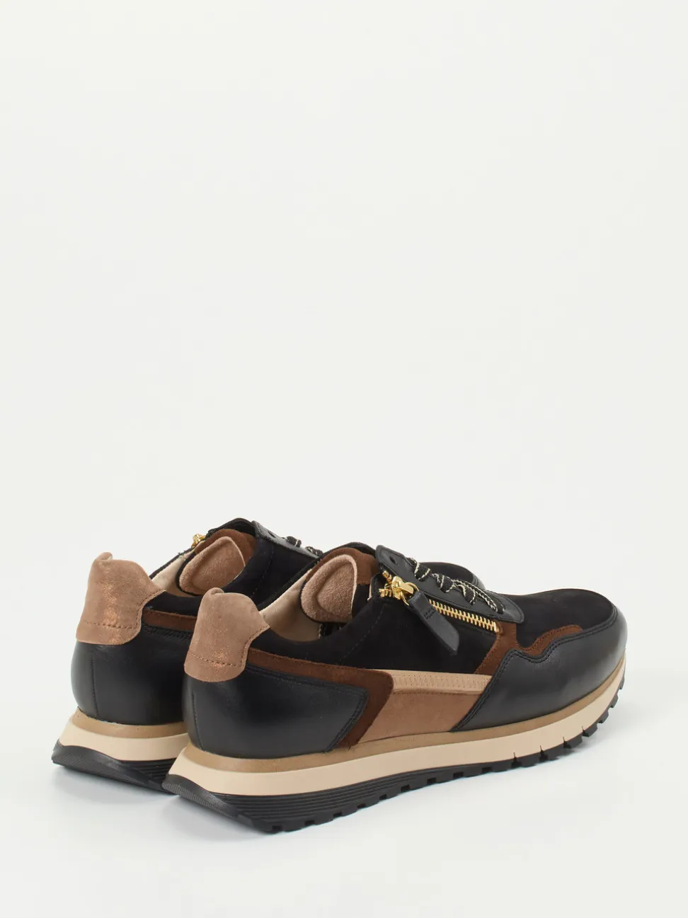 Gabor Comfort – Sneaker aus Veloursleder Schwarz