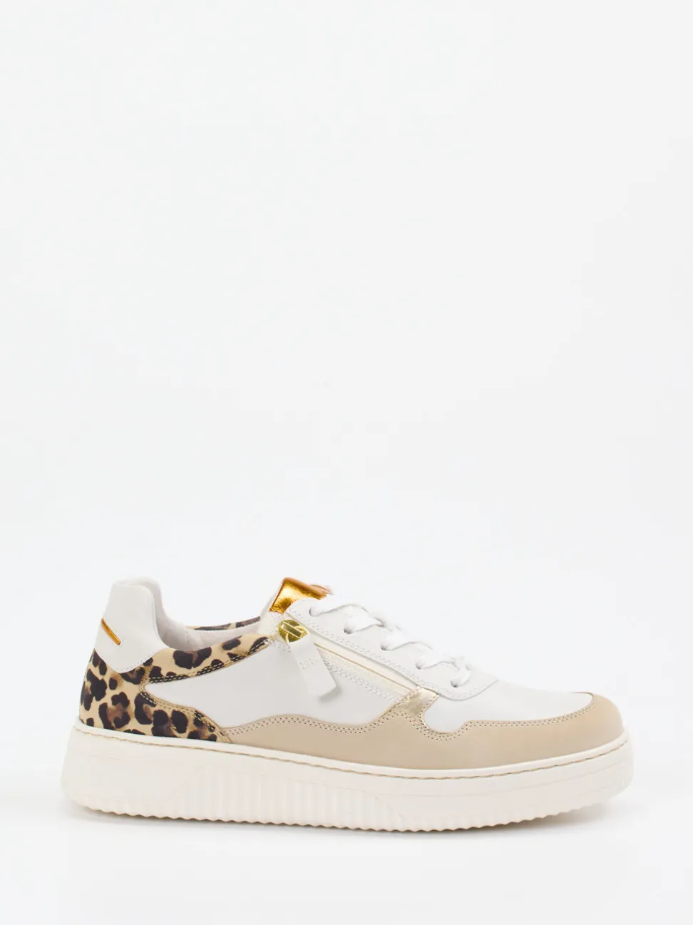 Gabor Comfort – Sneaker aus Kalbleder mit Leoprint