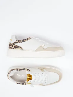 Gabor Comfort – Sneaker aus Kalbleder mit Leoprint