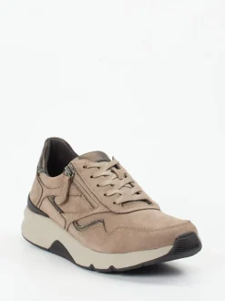 Gabor Comfort – Sneaker aus Nubukleder Taupe