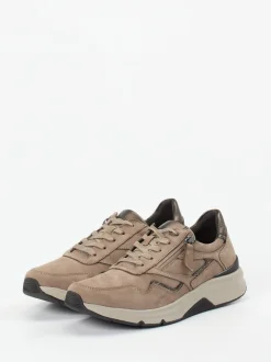 Gabor Comfort – Sneaker aus Nubukleder Taupe
