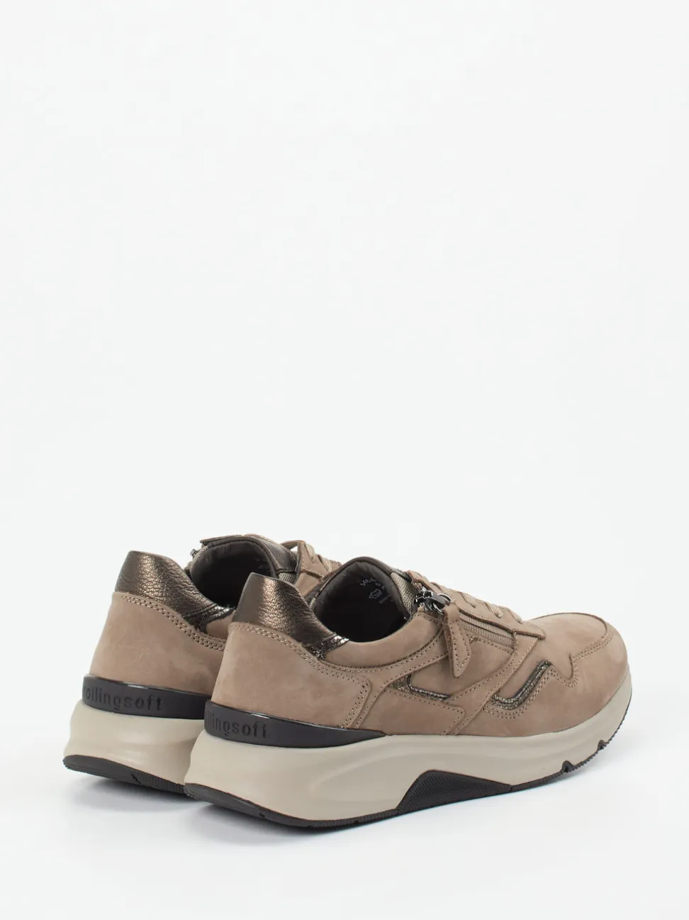 Gabor Comfort – Sneaker aus Nubukleder Taupe