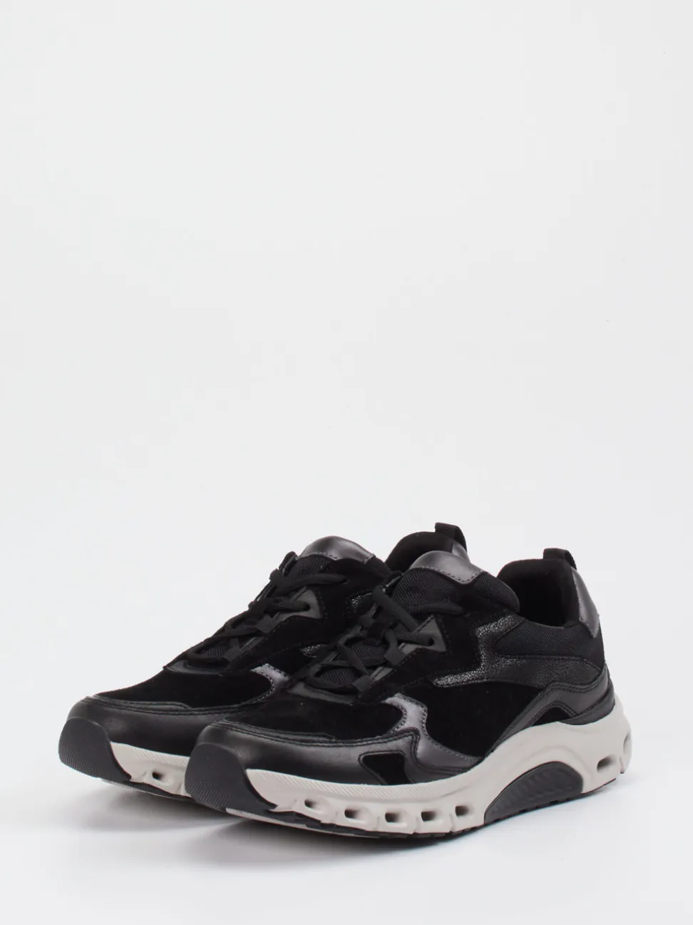 Gabor Comfort – Sneaker aus Veloursleder Schwarz