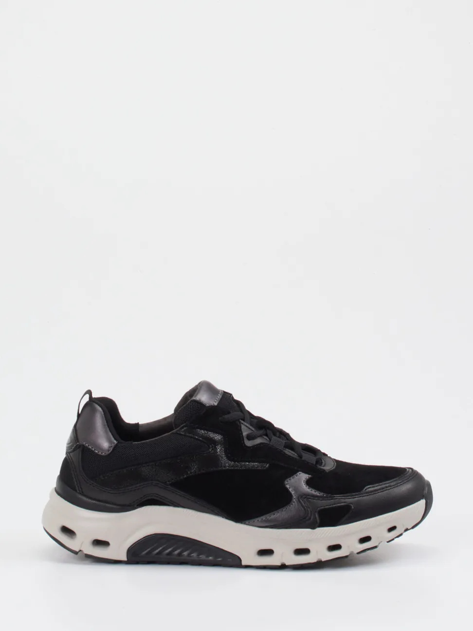 Gabor Comfort – Sneaker aus Veloursleder Schwarz