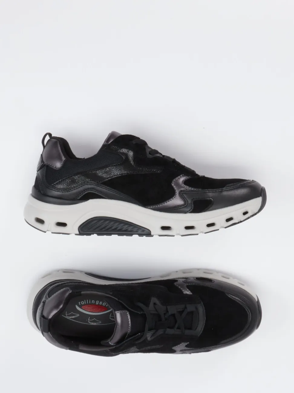 Gabor Comfort – Sneaker aus Veloursleder Schwarz