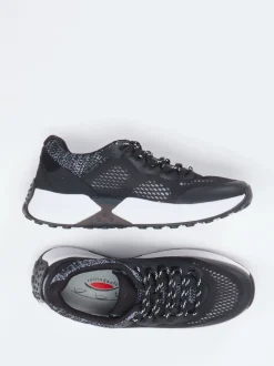Gabor Comfort – Sneaker aus veganem Mesh schwarz