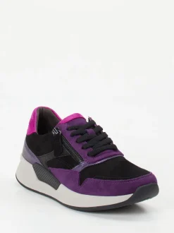 Gabor Comfort – Sneaker aus Veloursleder violett
