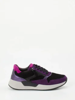 Gabor Comfort – Sneaker aus Veloursleder violett
