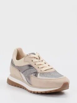 Gabor Comfort – Sneaker aus Veloursleder beige