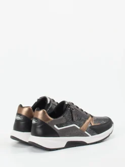 Gabor Comfort – Sneaker aus Metallicleder in Schwarz
