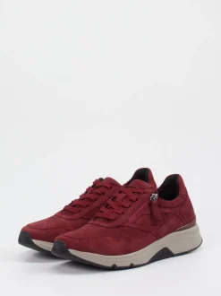 Gabor Comfort – Sneaker aus Nubukleder Bordeauxrot