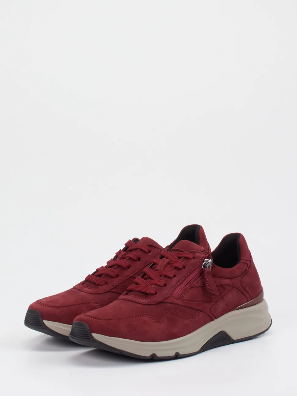 Gabor Comfort – Sneaker aus Nubukleder Bordeauxrot